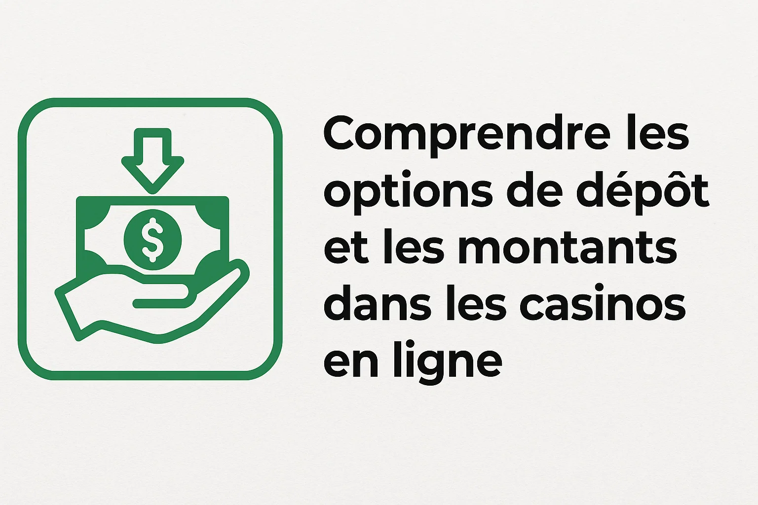 Comprendre les options de dépôt et les montants dans les casinos en ligne